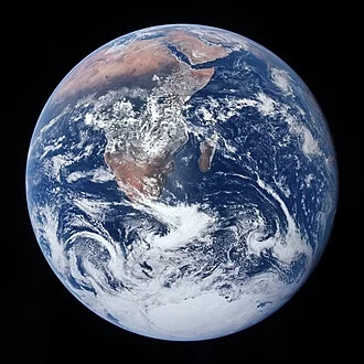 Earth from space — Apollo 17 'Blue Marble' (NASA, 1972)